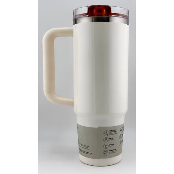 Stanley Quencher ProTour Flip Straw 30 oz Tumbler; CREAM APRICOT GLOSS - Picture 2 of 4